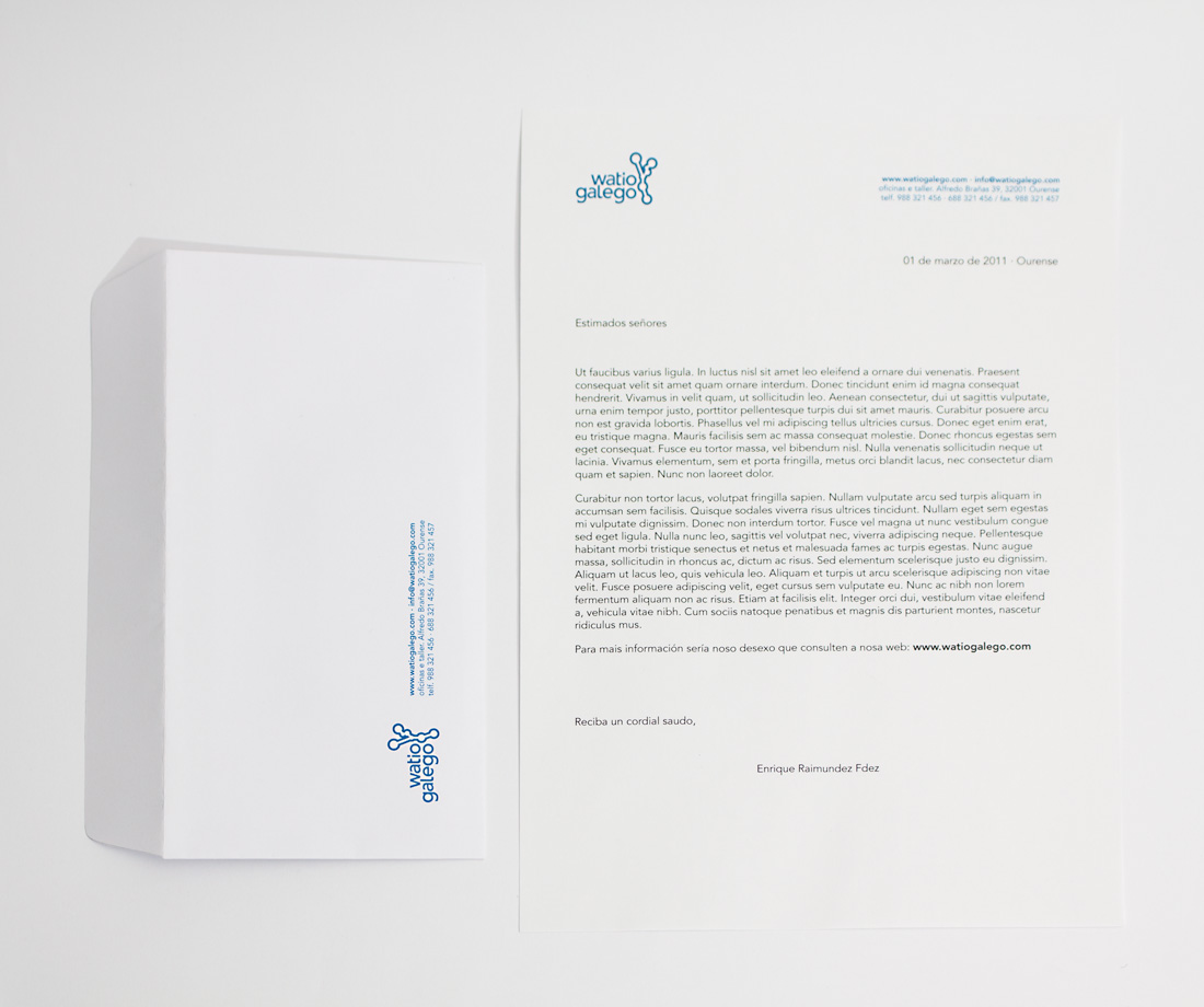 Papel de carta, Watio Galego